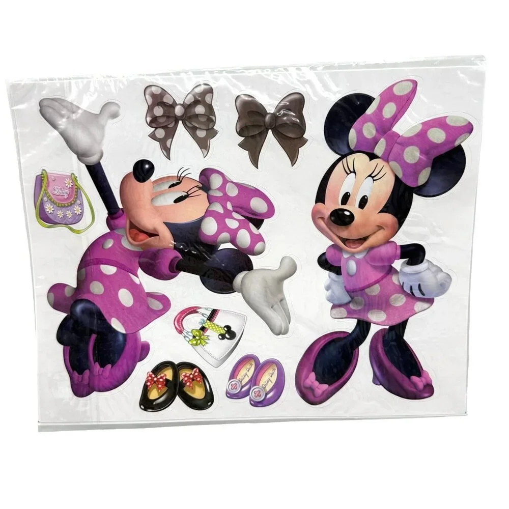 Disney Wall Decals Featuring Minnie & Daisy Characters With Accessories